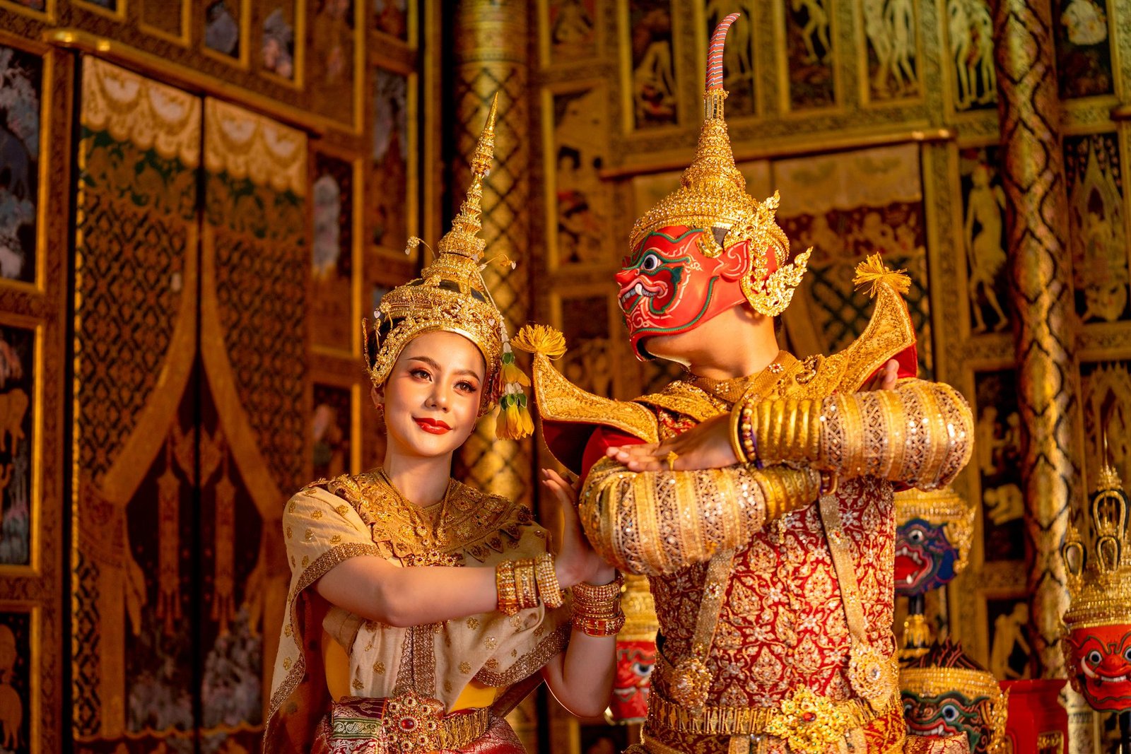 Khon masked dance, the classical theatre of the Siamese court