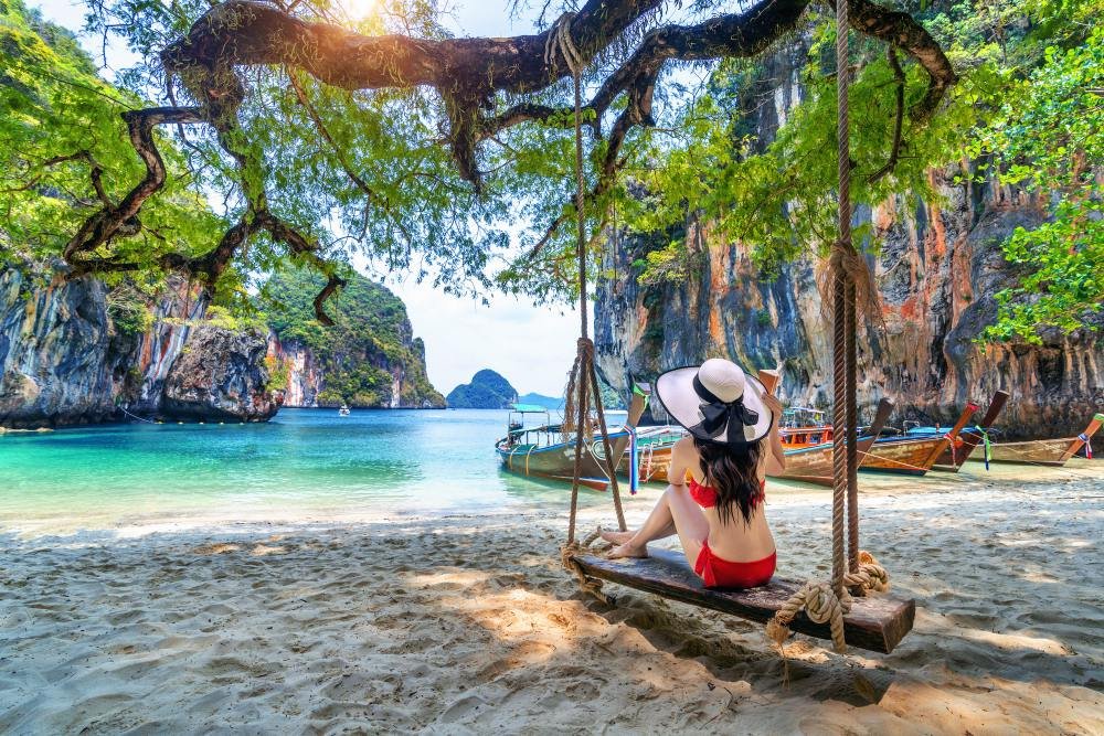The swing in the Hong lagoon, Krabi
